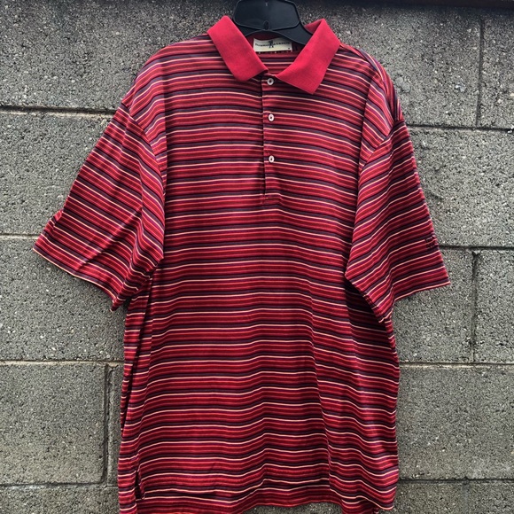 Fairway and Greene Other - Fairway And Greene Red Stripe Golf Shirt Size L
